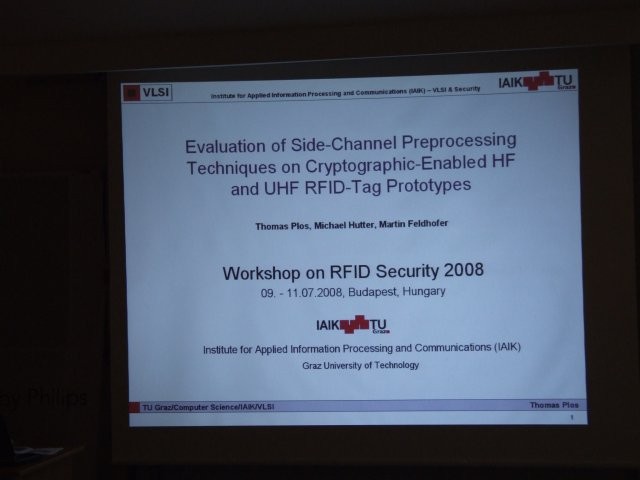 DSCF5230.jpg - Thomas Plos: "Evaluation of Side-Channel Preprocessing Techniques on Cryptographic-Enabled HF and UHF RFID-Tag Prototypes"